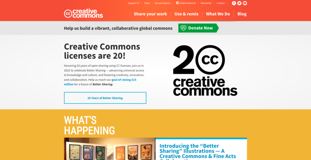 creative commons screenshot