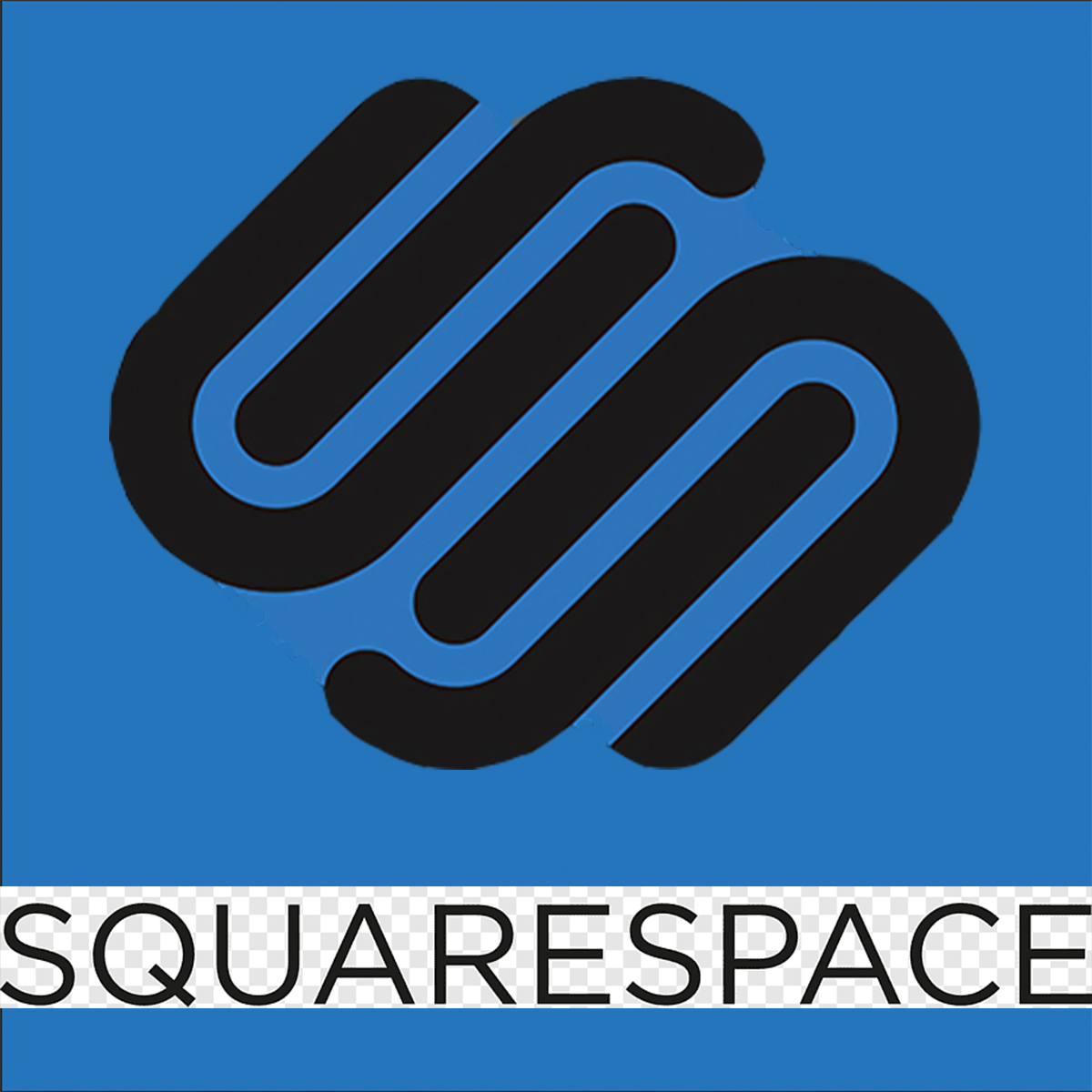 Square Space Logo On Blue Background